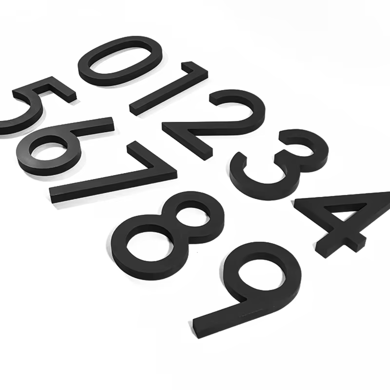 Address Big Modern Door Alphabet Floating House Number