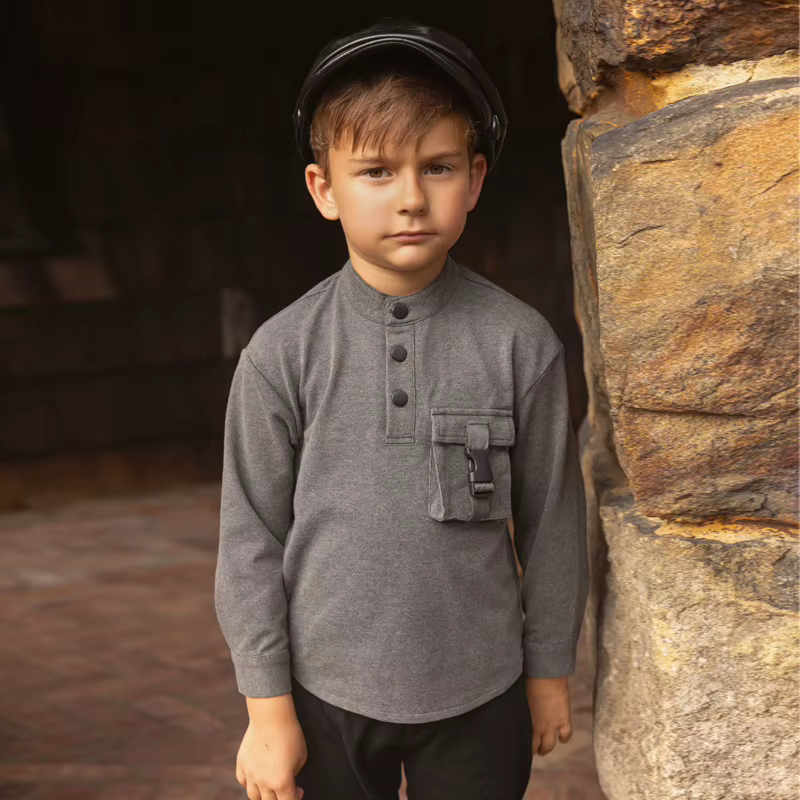 Charcoal Mist Collection – Little Boy Shirt