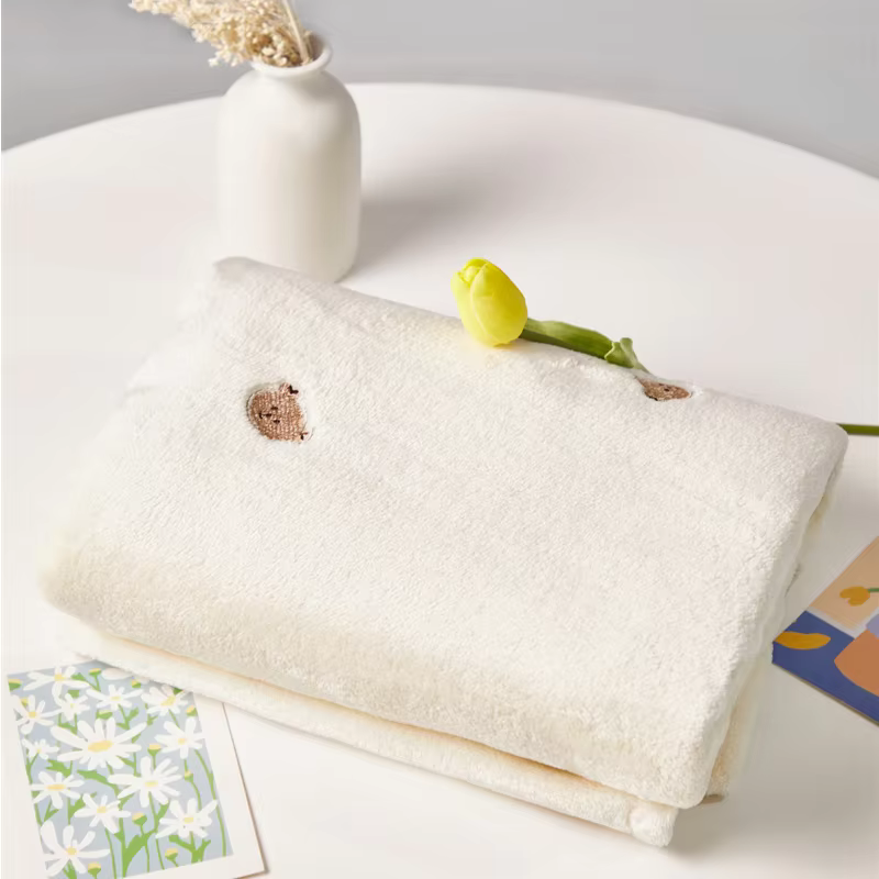 Cosy Embroidered Fleece Baby Blanket