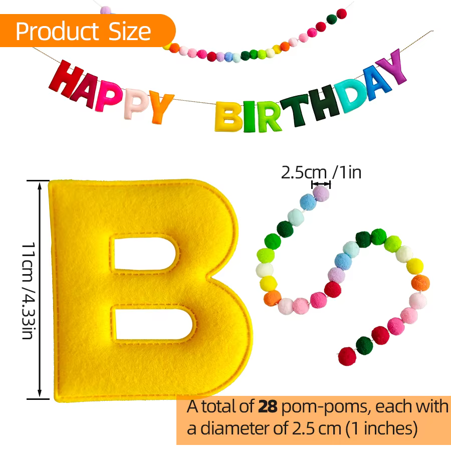 3D Happy Birthday Banner Set