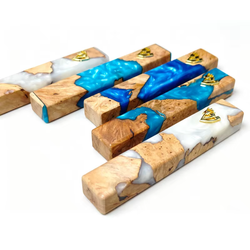 Handmade Wood & Epoxy Mezuzah Case – Lilvelle Judaica find