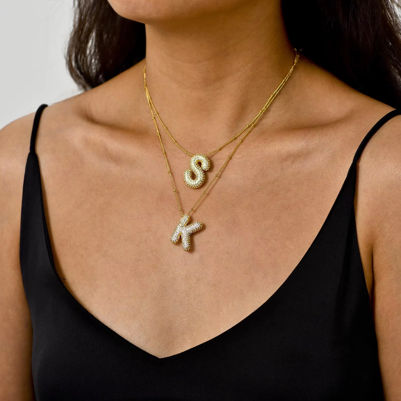Bubble Initial Necklace