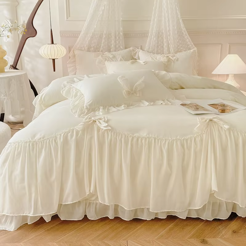 White Ruffle Duvet Set