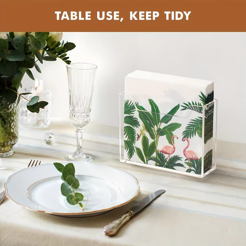 Clear Acrylic Tissue & Napkin Holder