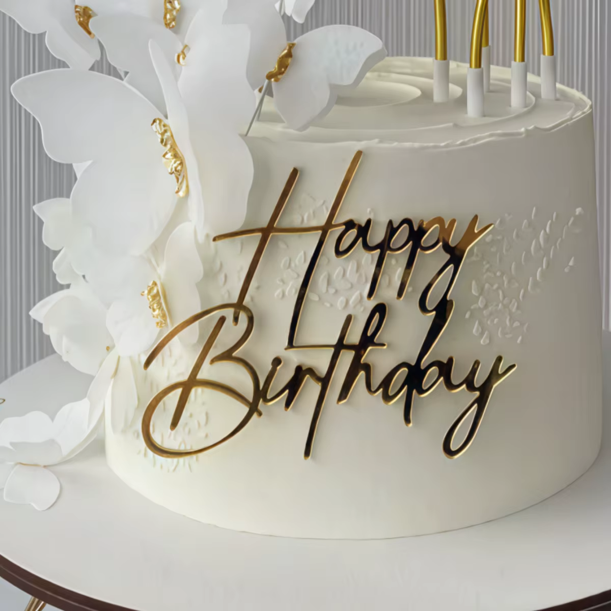 Gold Acrylic Birthday Cake Toppers
