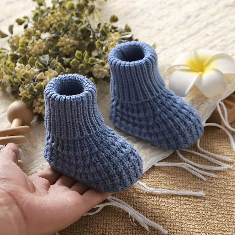 Soft Warm Knit Sock Shoes Newborn Booties Baby Boys Girls Socks