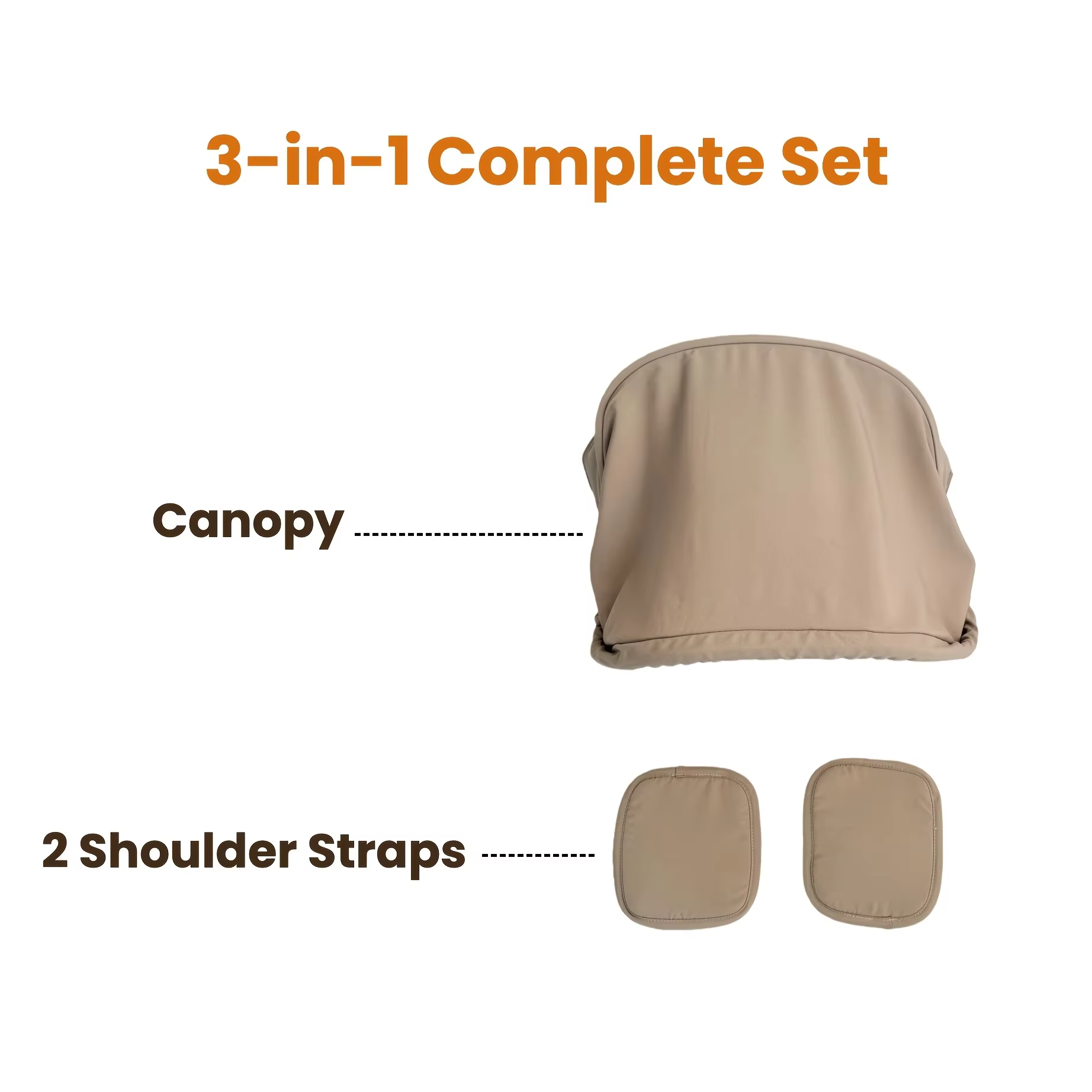 Doona+ Khaki Canopy & Shoulder Pad Set