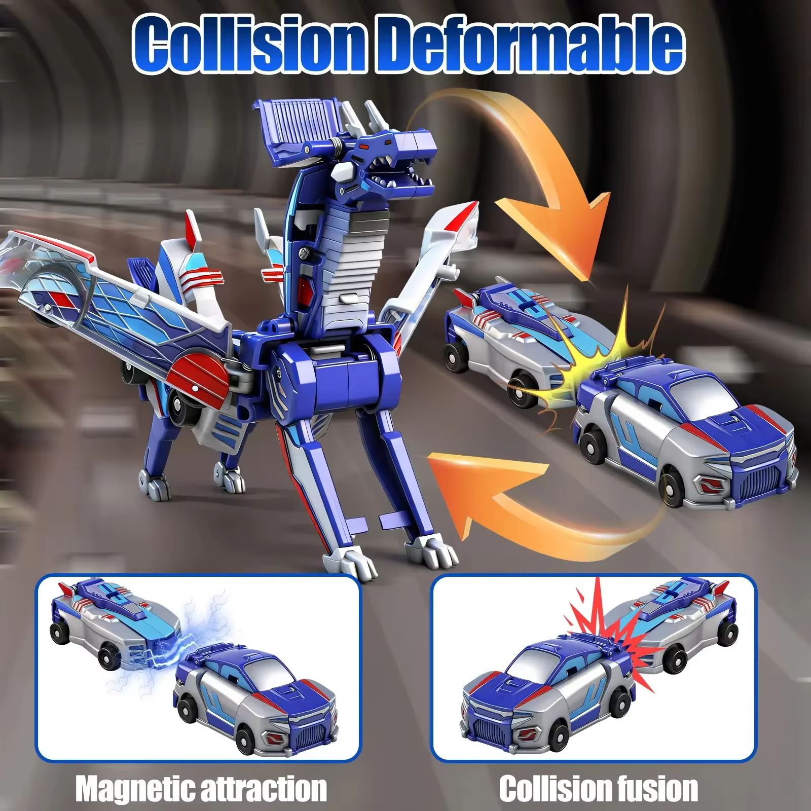 Magnetic Crash Transforming Car