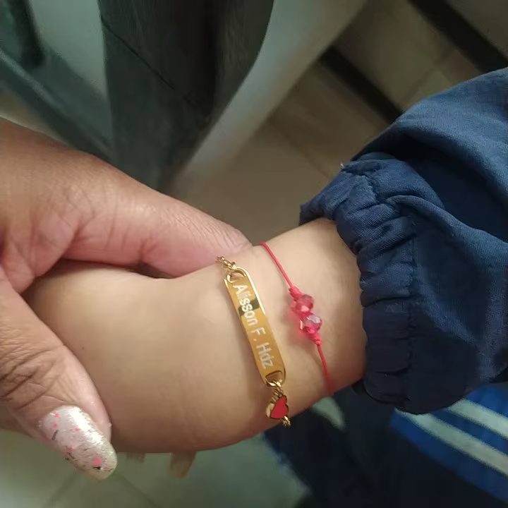 Name Bracelet with Red Heart