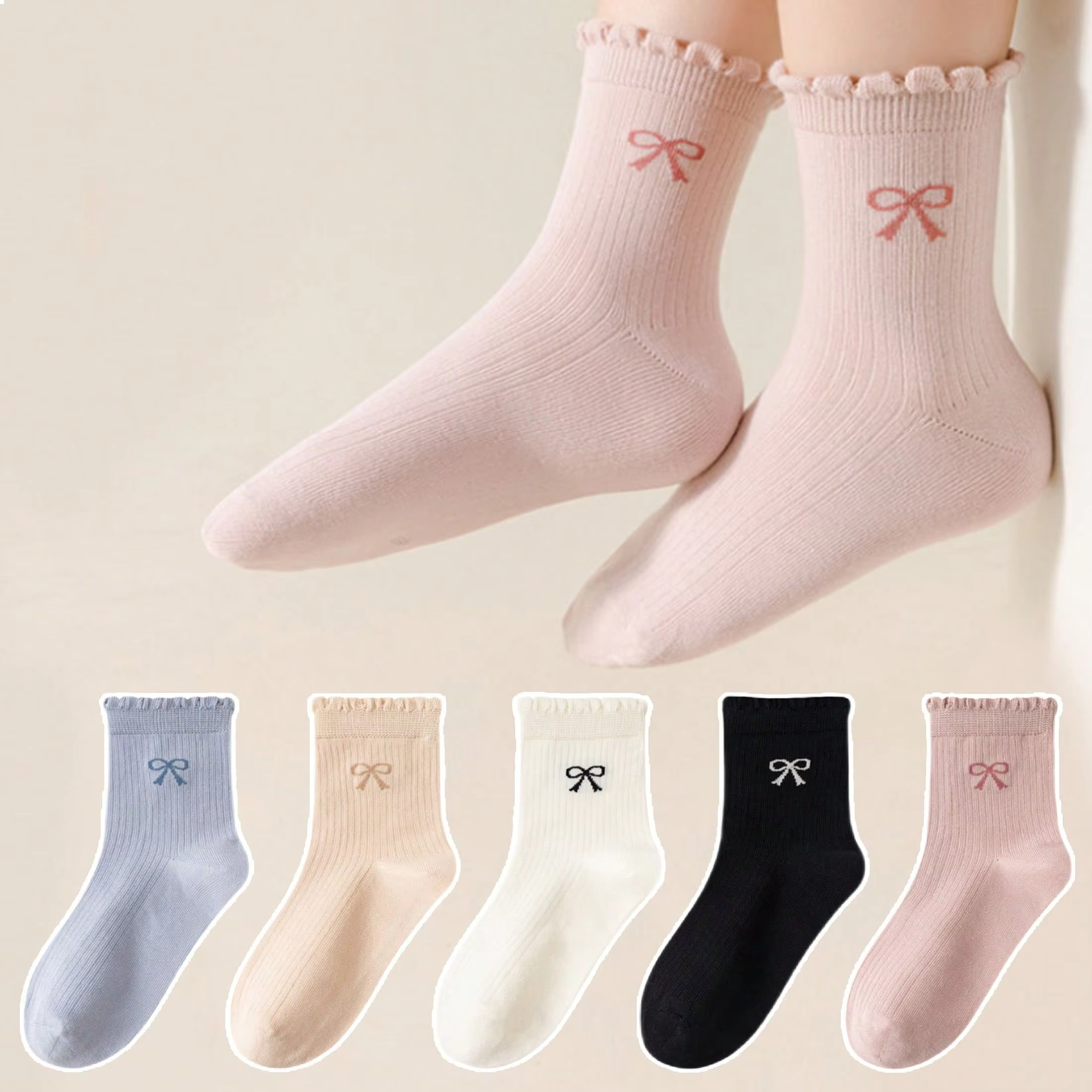 Lace Bow Mid-Calf Socks – Lilvelle find