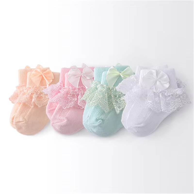 Lace Bow Baby Socks