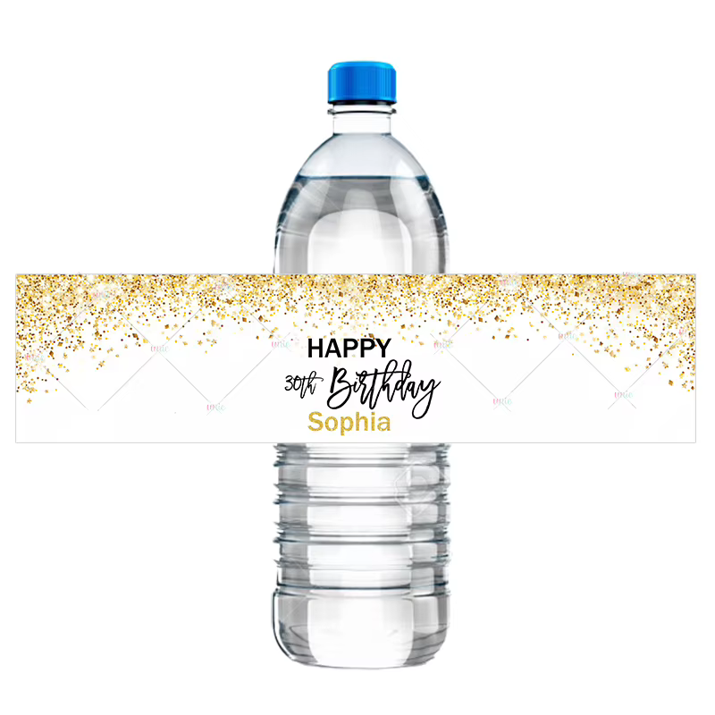 Personalised Gold Bottle Labels