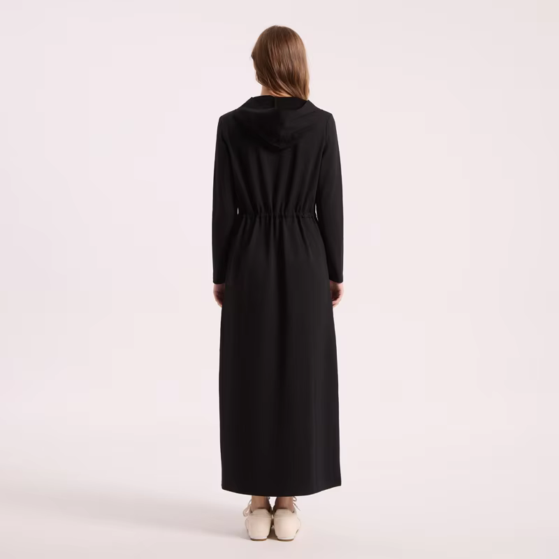 Ali Affordable – Black Dress Hoodie Maxi Dress