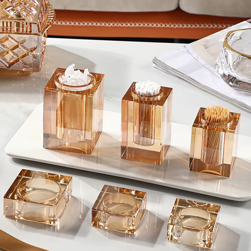 Crystal Glass Toothpick Holder