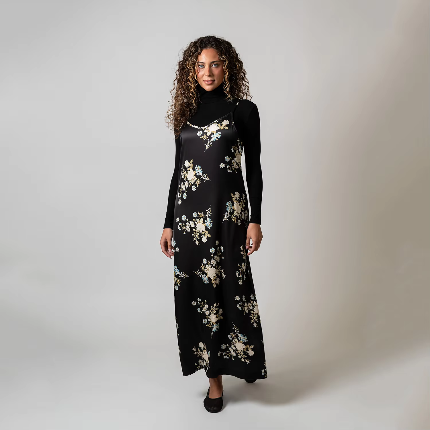 Black Satin Dress