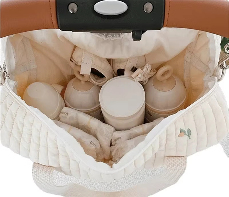 Quilted Embroidered Buggy Bag