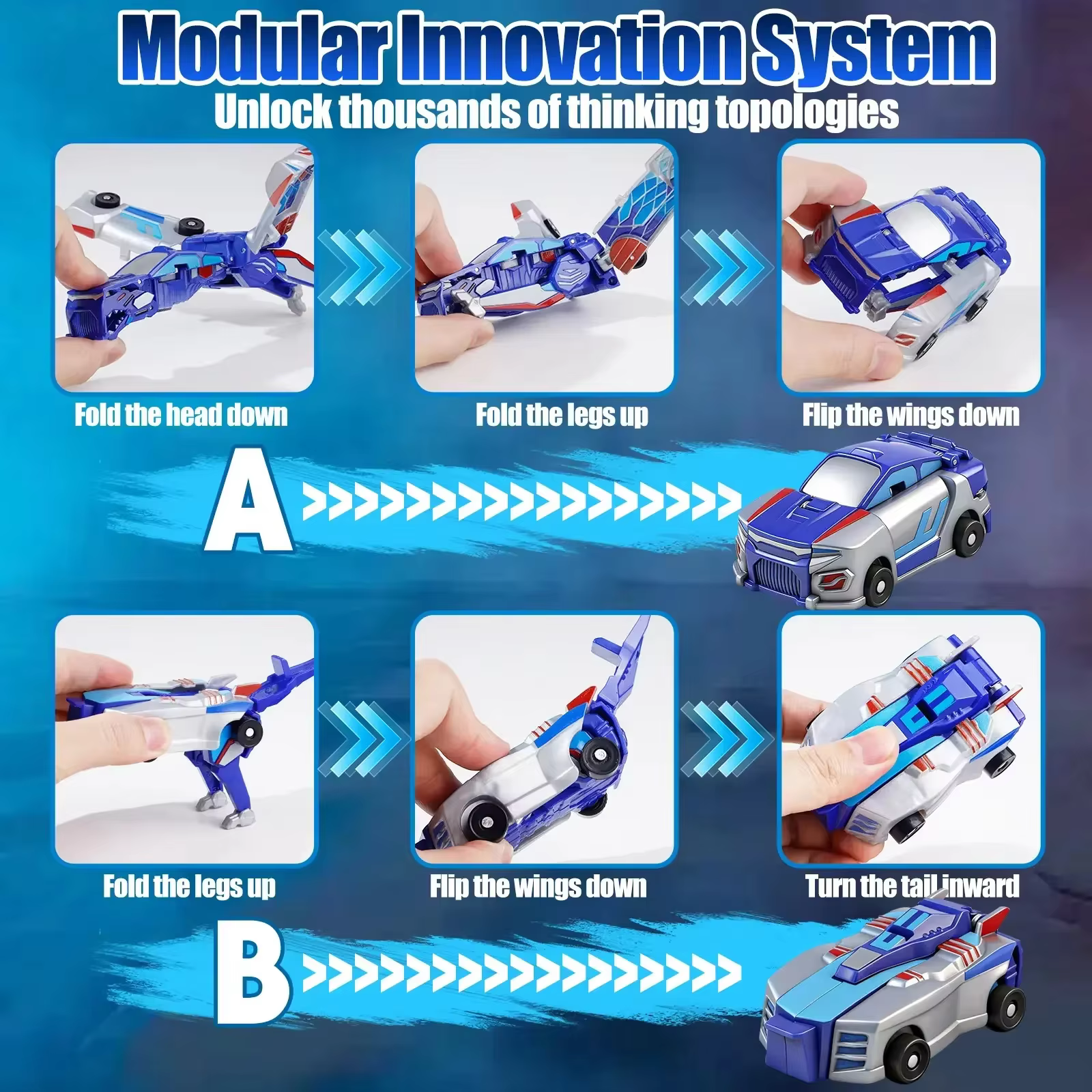 Magnetic Crash Transforming Car