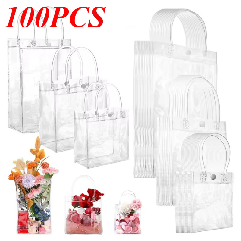 Clear Handle Favor Bags – Lilvelle Chanukah party finds