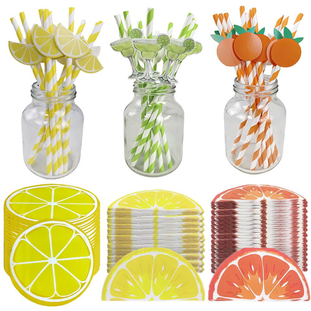 Striped paper straws – Lilvelle Chanukah party finds