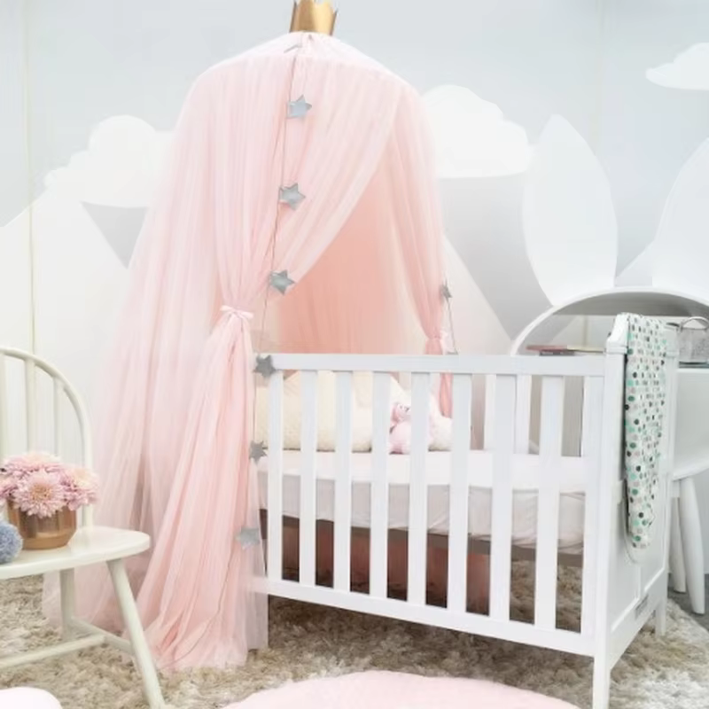 Star-Trim Tulle Bed Canopy