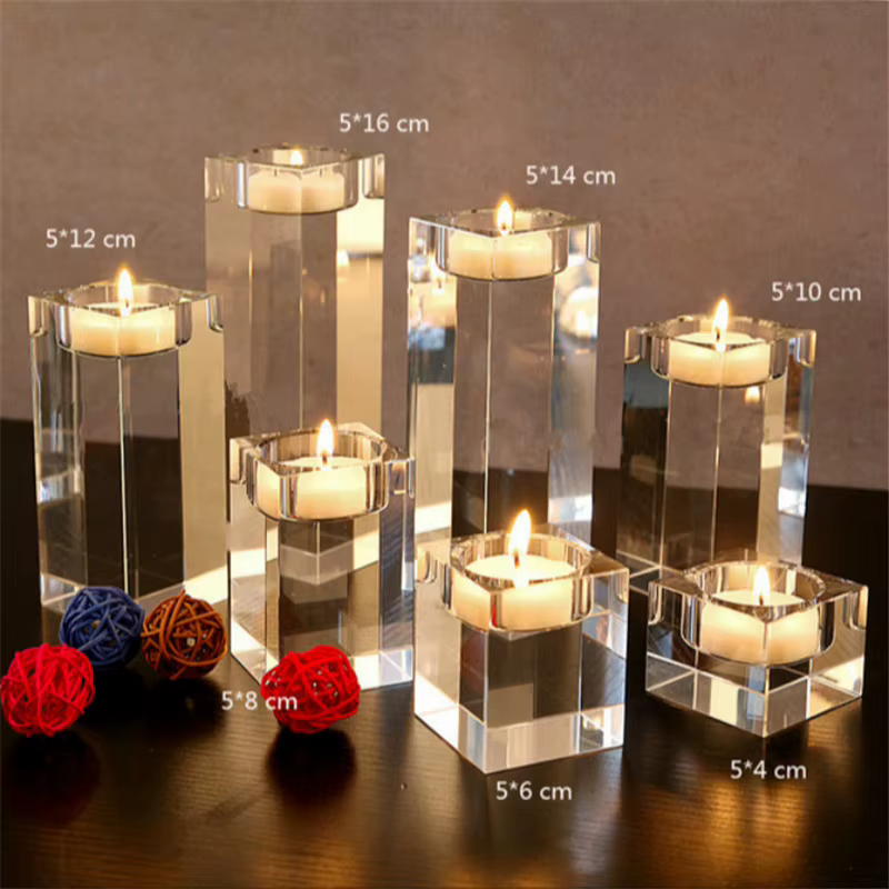 Crystal Glass Candle Holder