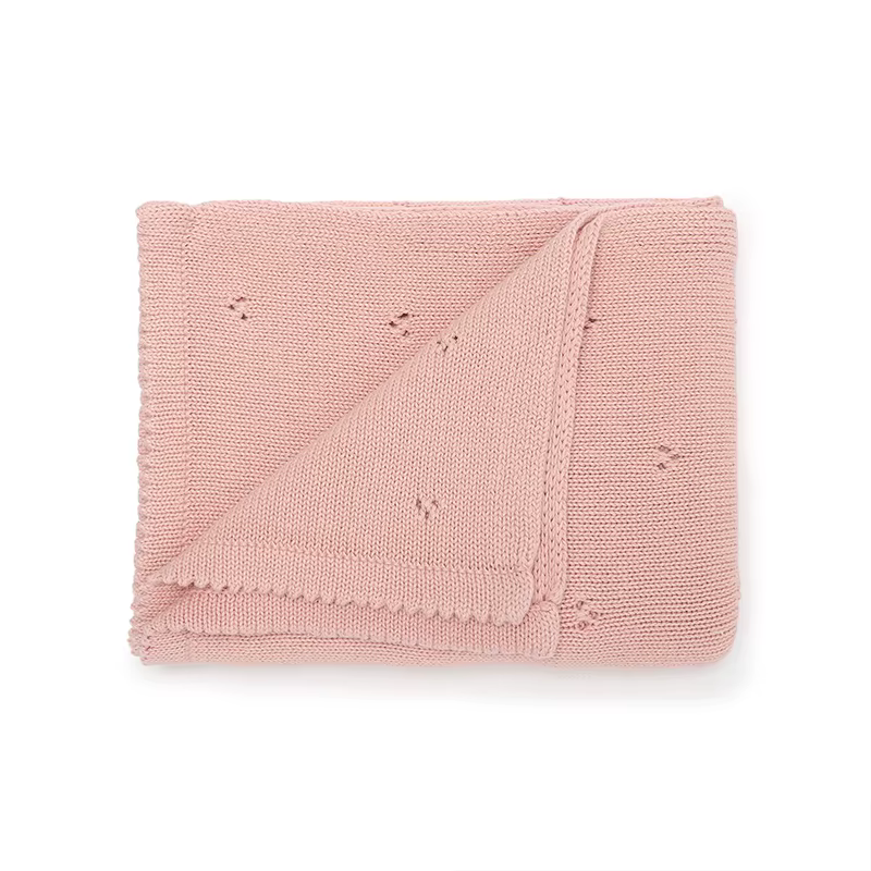 Pointelle Knit Baby Blanket