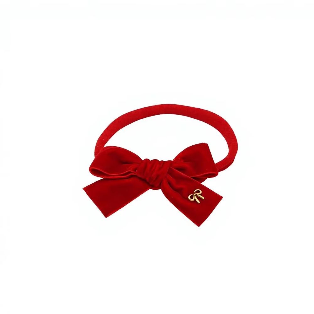 Red Nylon Bow Headband – Ali Picks AW26