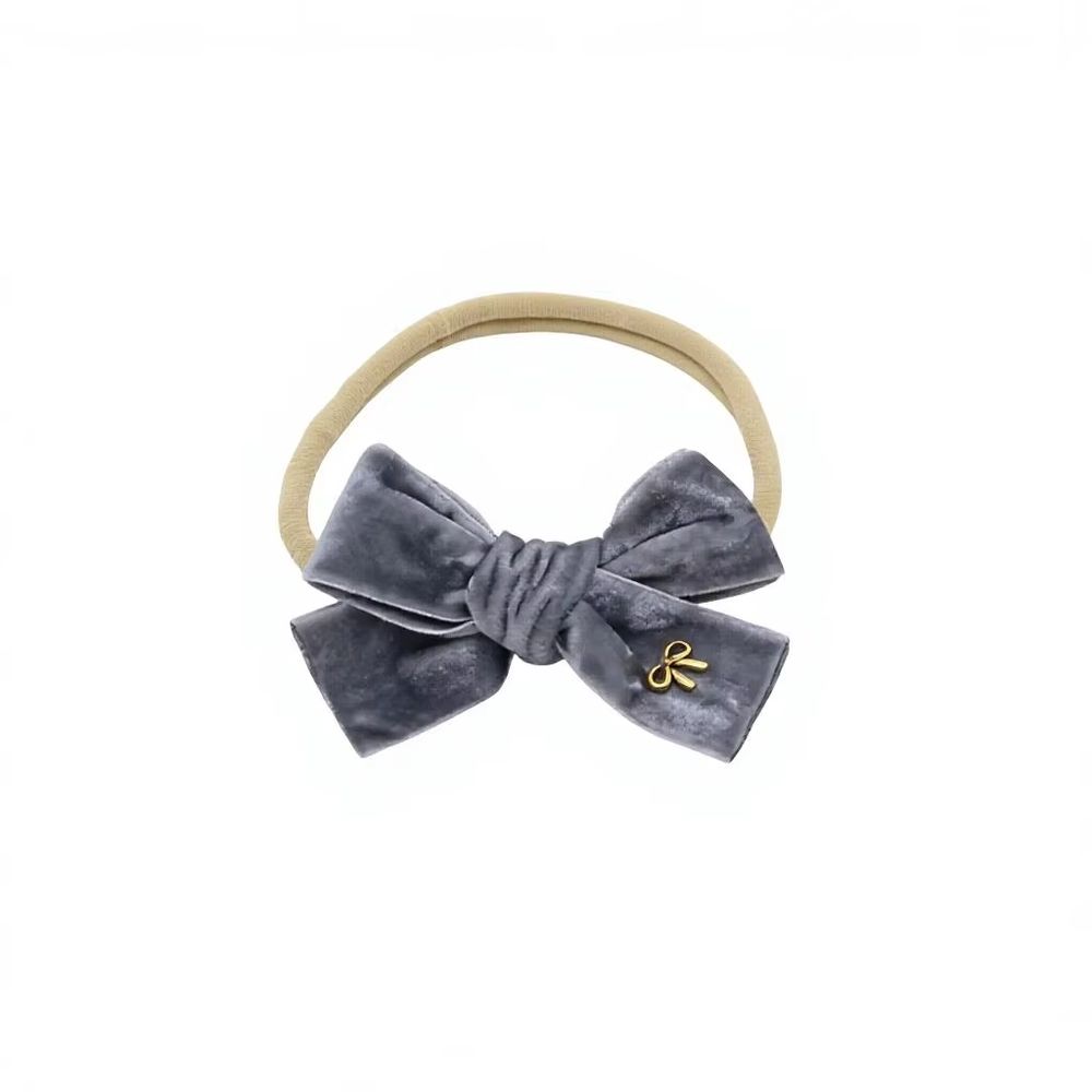 Grey Nylon Bow Headband – Ali Picks AW26