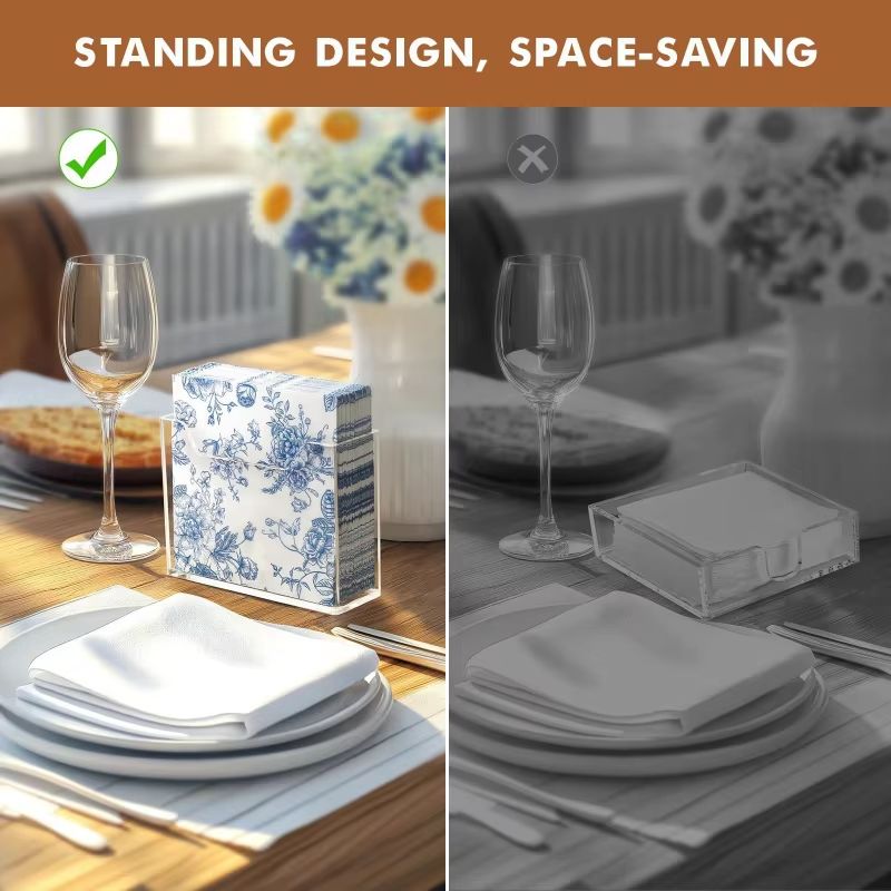 Clear Acrylic Tissue & Napkin Holder