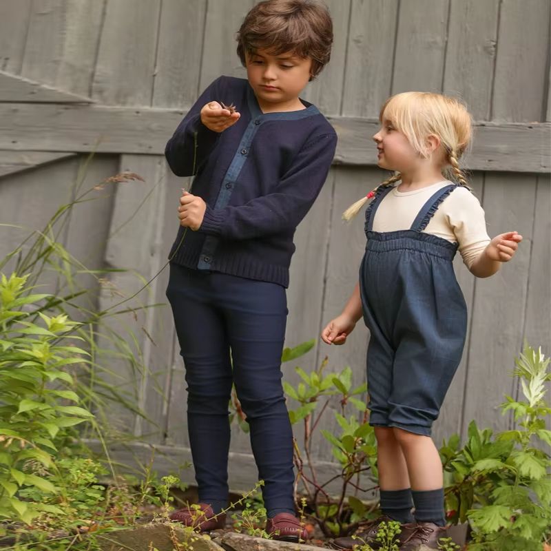 Navy Windowpane – Shorts With Straps