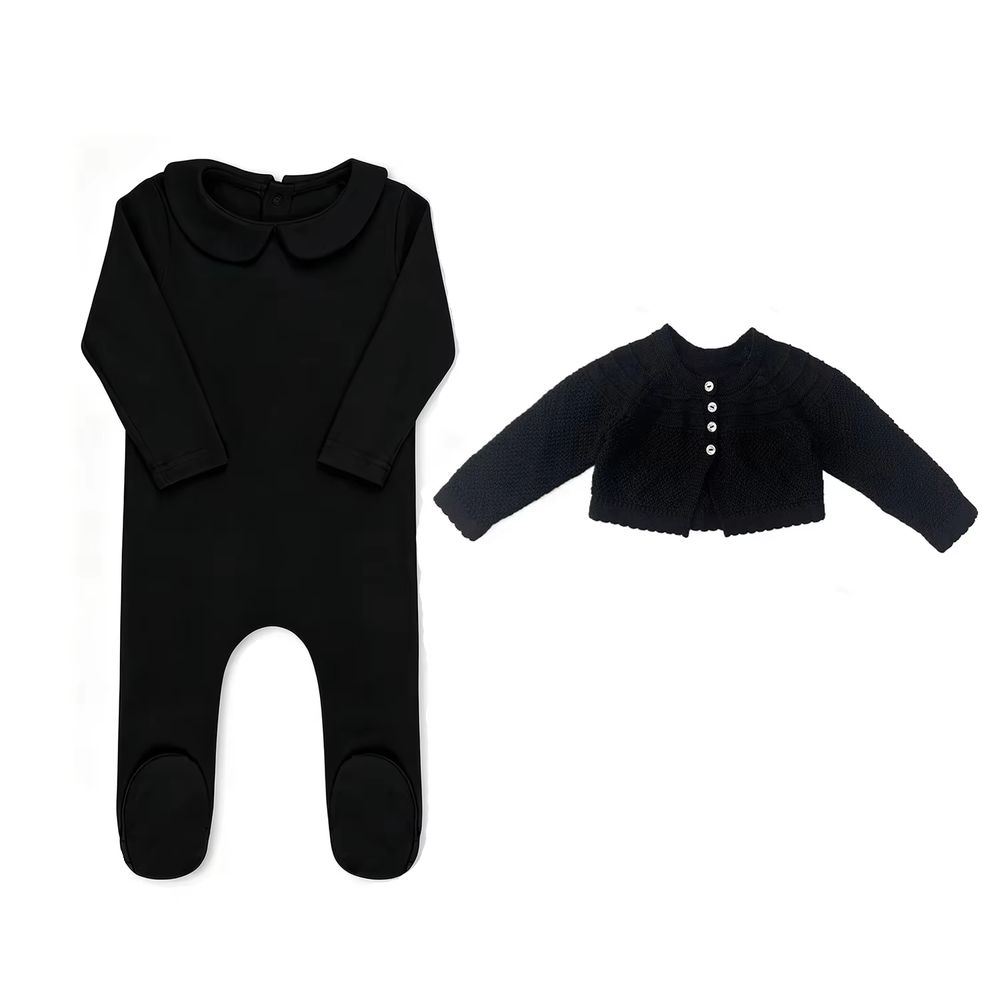 Baby Collection – Black Footie & Cardigan Set – Ali Picks AW26