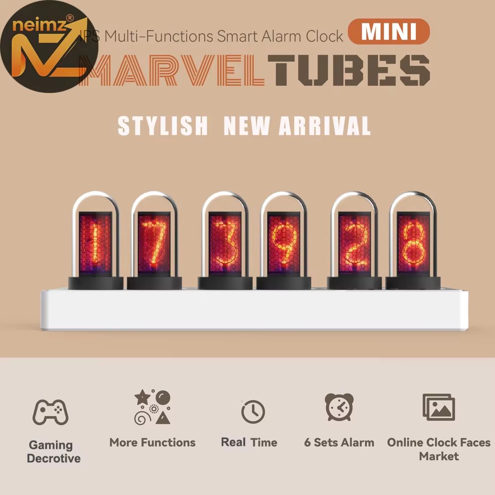 Nixie-Style Tube Clock – Silver