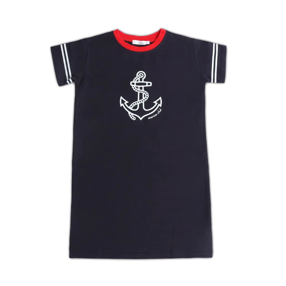 The Harbor Collection – NavyTshirtDress-SS