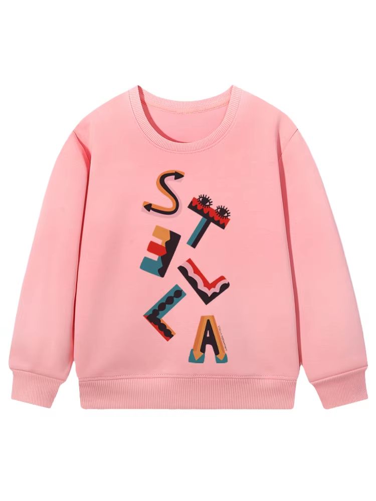 Girls' Abstract Letter Graphic Sweatshirt