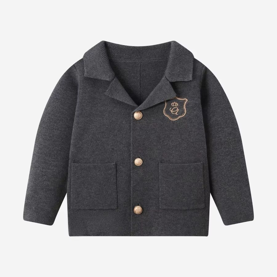 Silk Wool Knitting Collection – Grey Knit Blazer