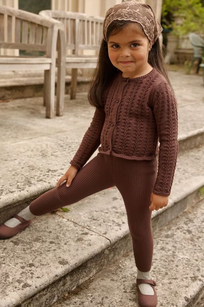 Brown Floral Collection – Brown Legging