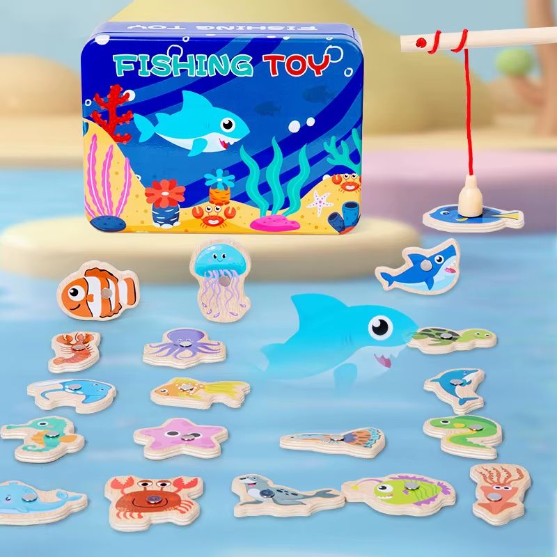 Wooden Magnetic Fishing Game