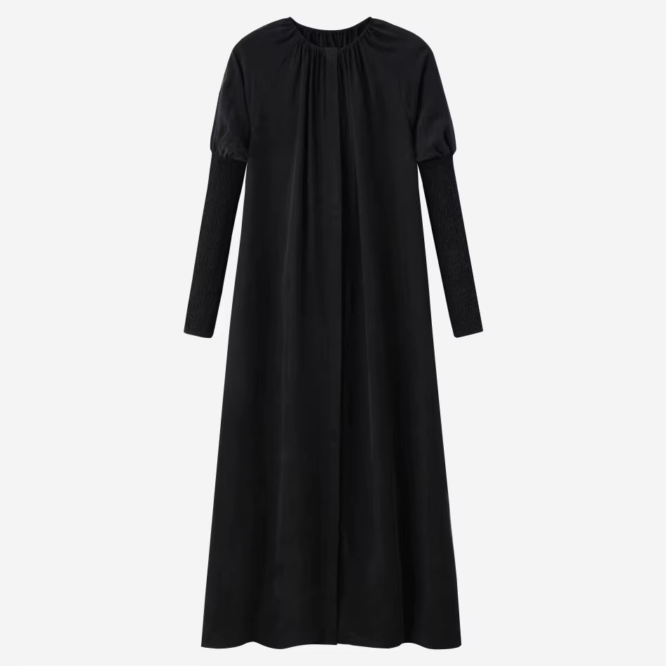 Cupro Print Maxi Dress – Black Dress – Ali Specials AW26