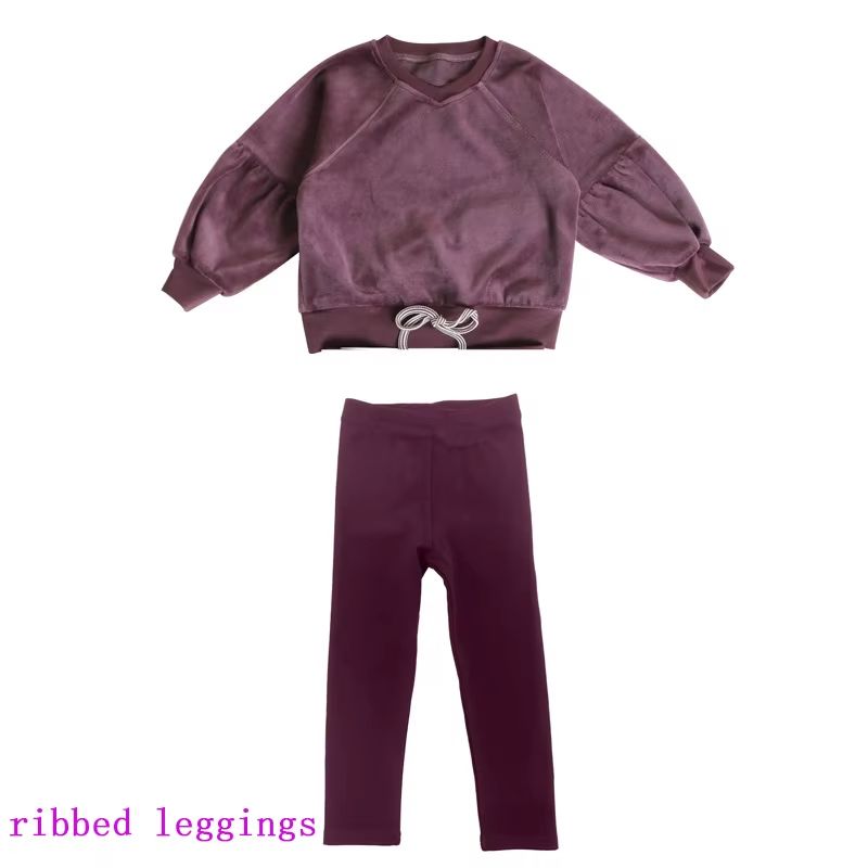 The Velour Collection – Eggplant-BabyGirlSet