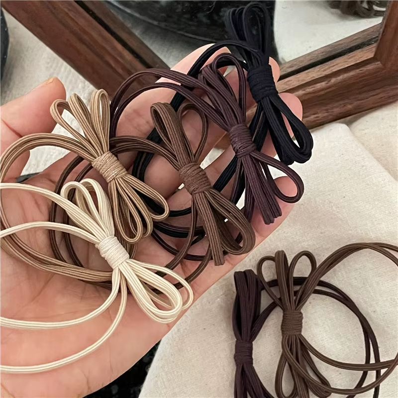 5Pc Geometric Scrunchies For Women Cotton Blend Elastic Hair