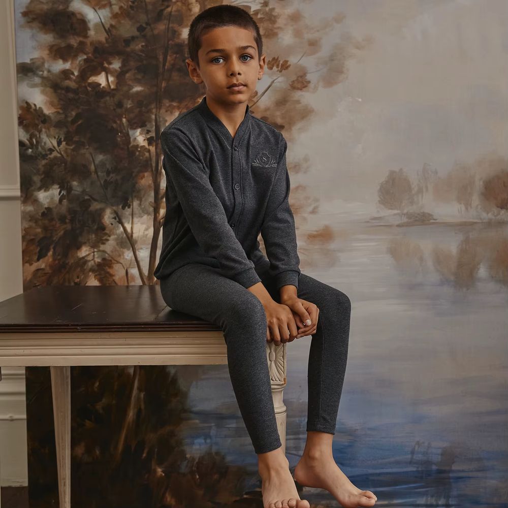 The Maxi Emblem Collection – Gray Girls Robe