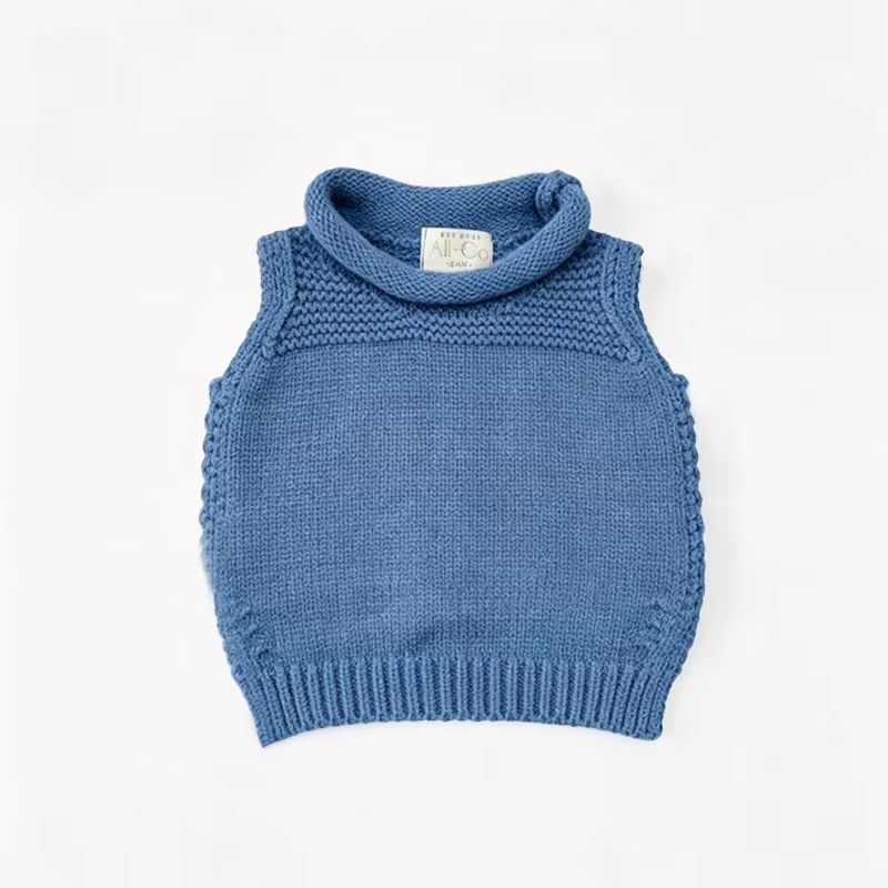 Knit Shabbos – Mini Bib Blue – Ali & Co AW26