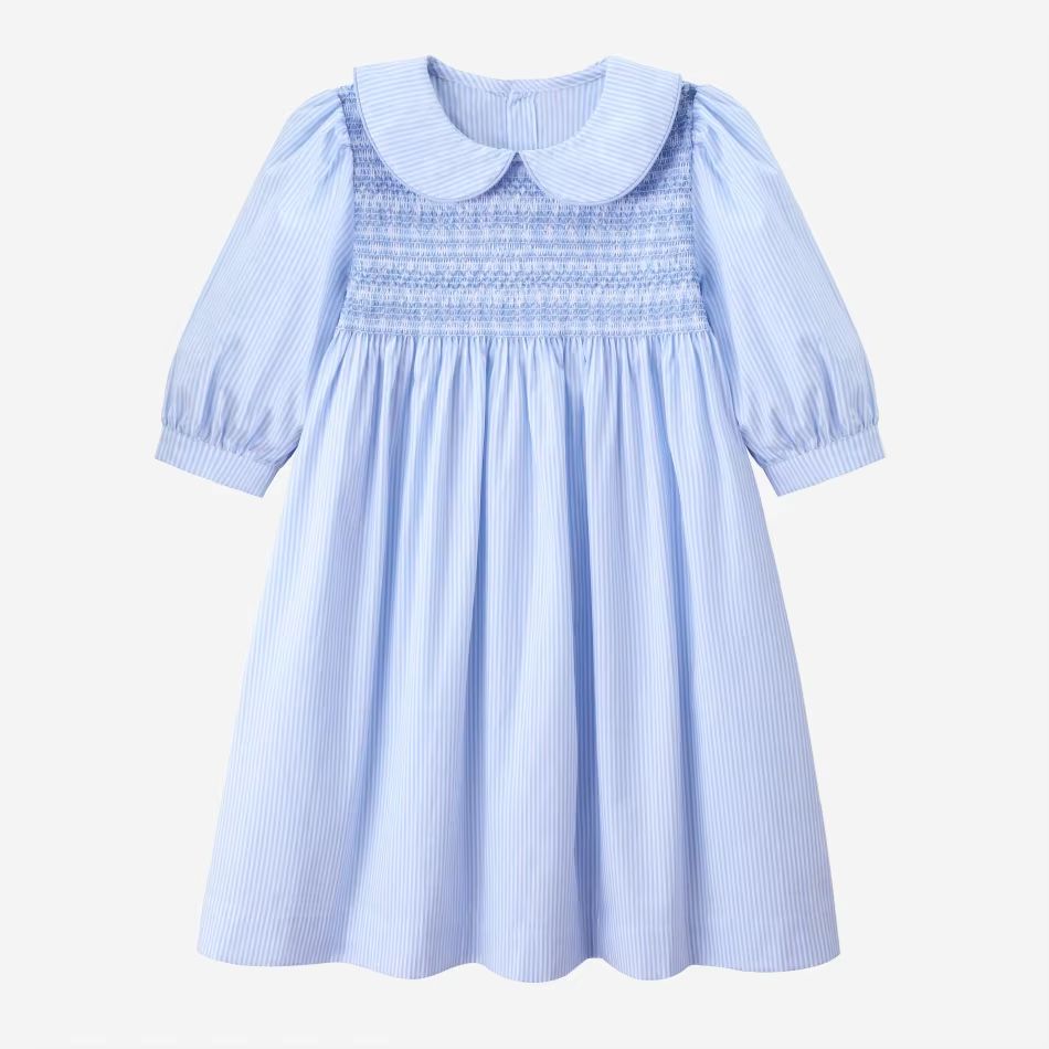 Blue & Pink Smocking Collection – Blue 3 Quarter