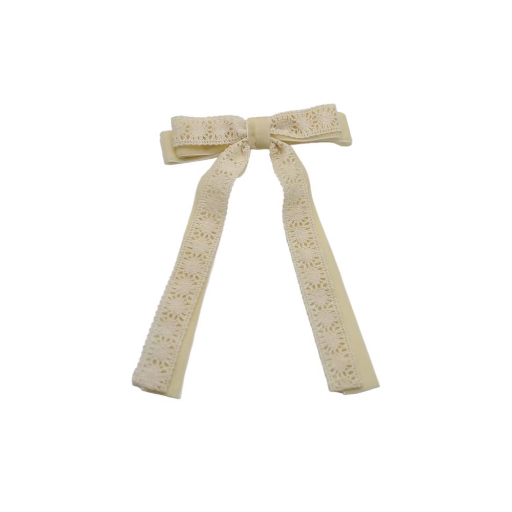 Lace Velvet Bow Headband Large Hair Clip
