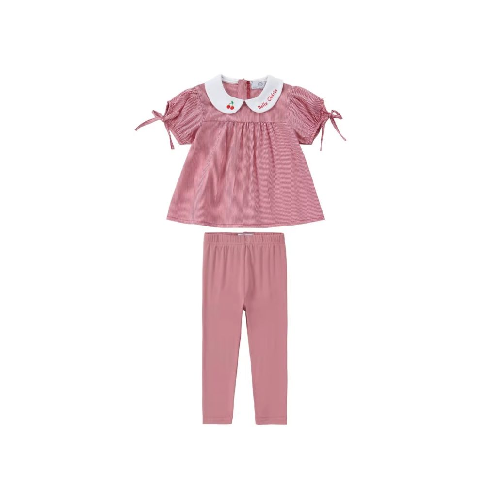 Friday Night Pinstripe Collection – Red Baby Set