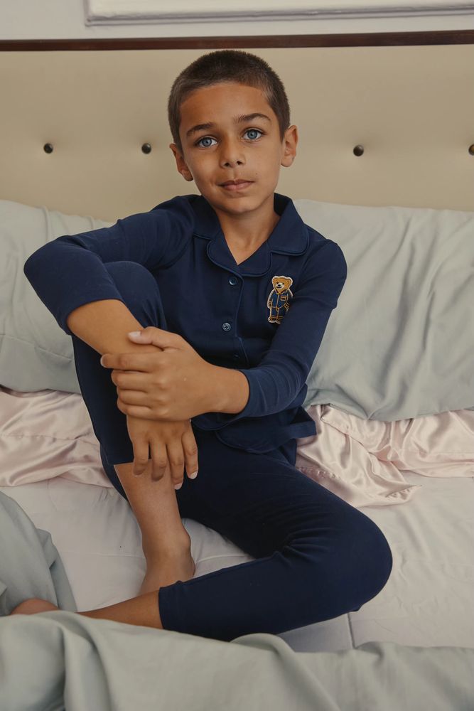 Teddy Loungewear Collection – Boy Blue Romper