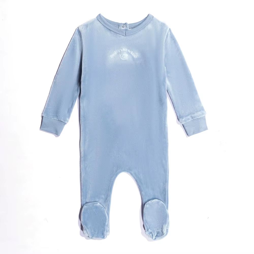 The Velour Loungewear – Blue Dodo Footie
