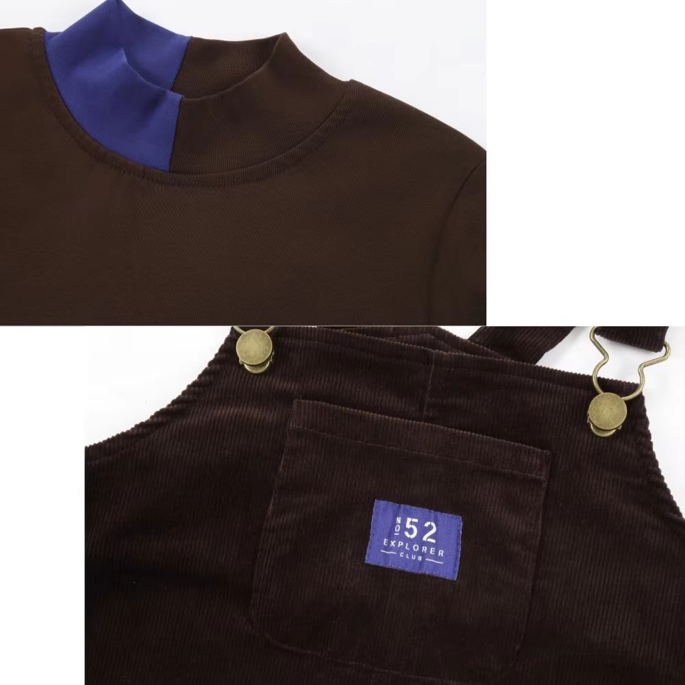 Chocolate Brown Corduroy – Baby Girl Jersey Set