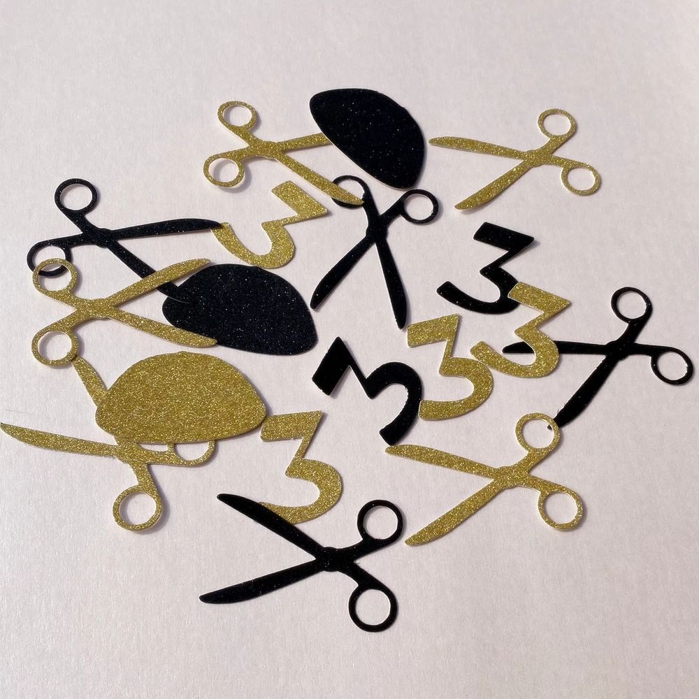 Gold & Blue Upsherin Table Confetti