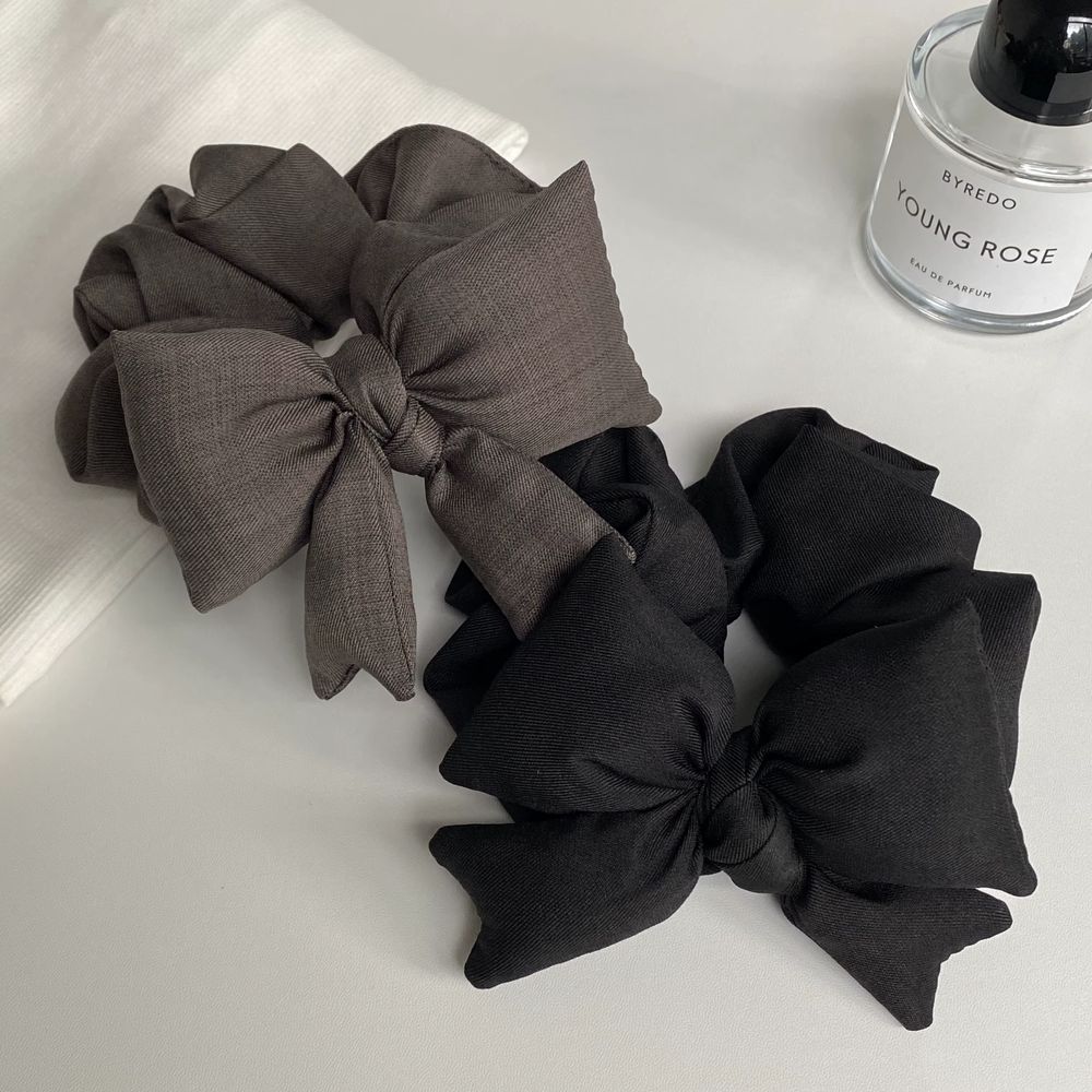 Suit Fabric Cotton-Filled Bow Large Intestine Scrunchie Japanese And